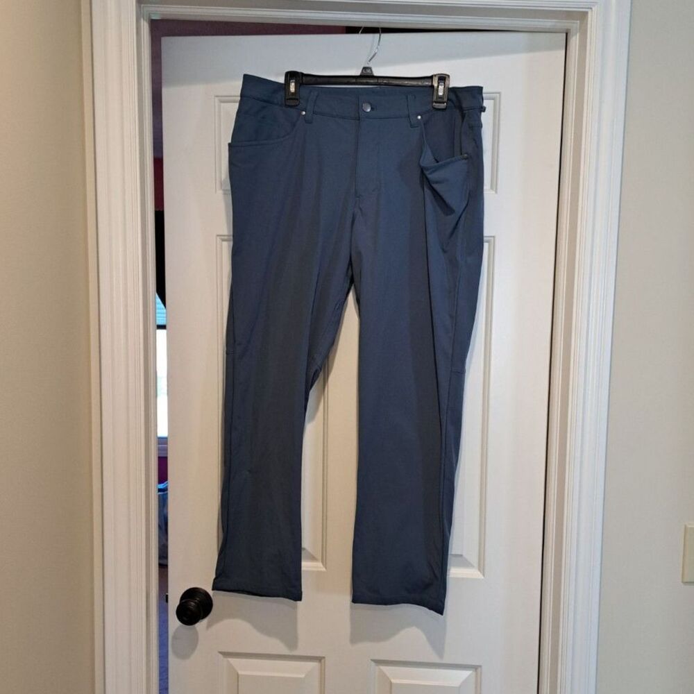 Lululemon Pants Men's 38 Performance ABC Travel Golf Casual Pant Iron Blue 38X28